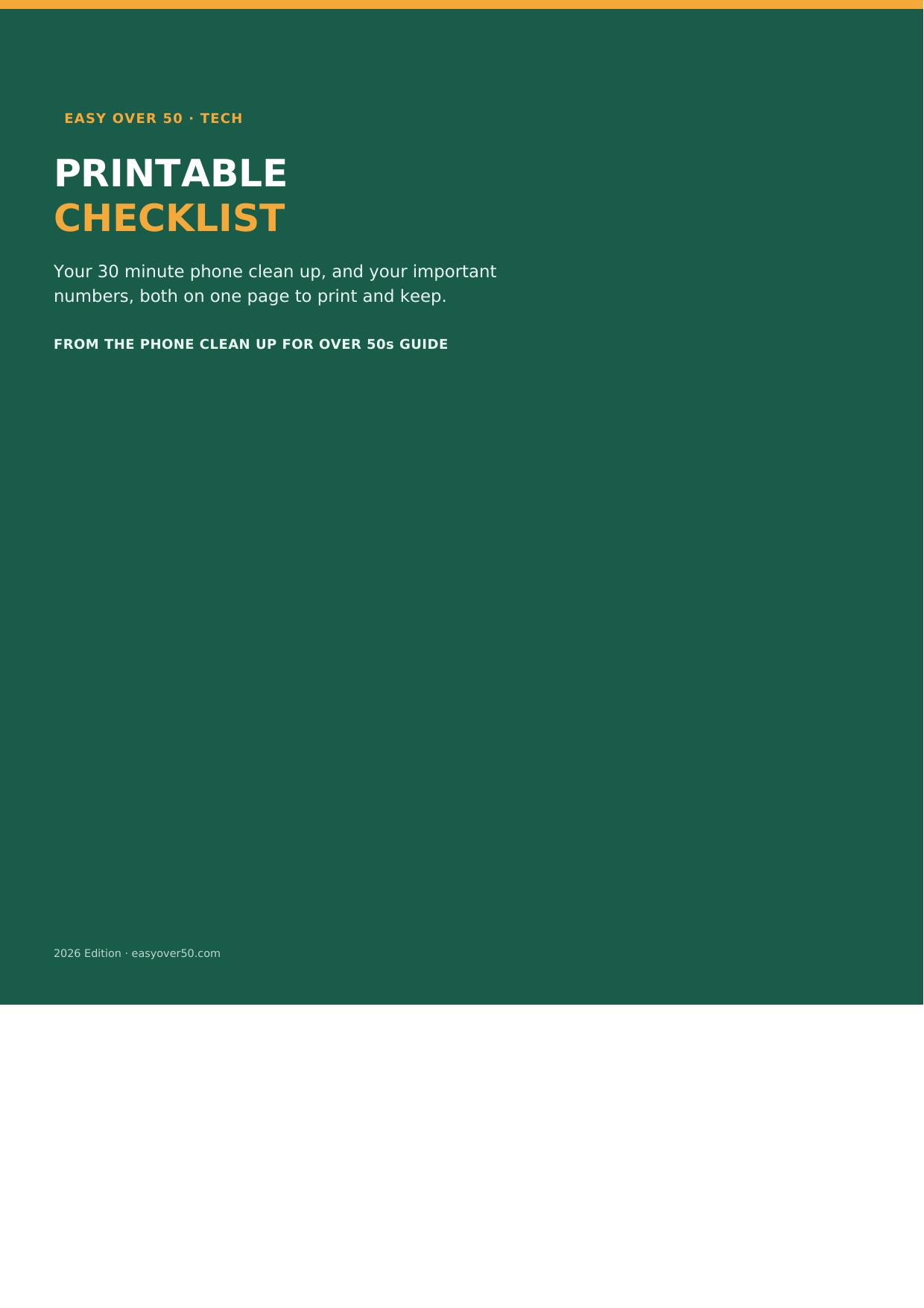 Printable Checklist