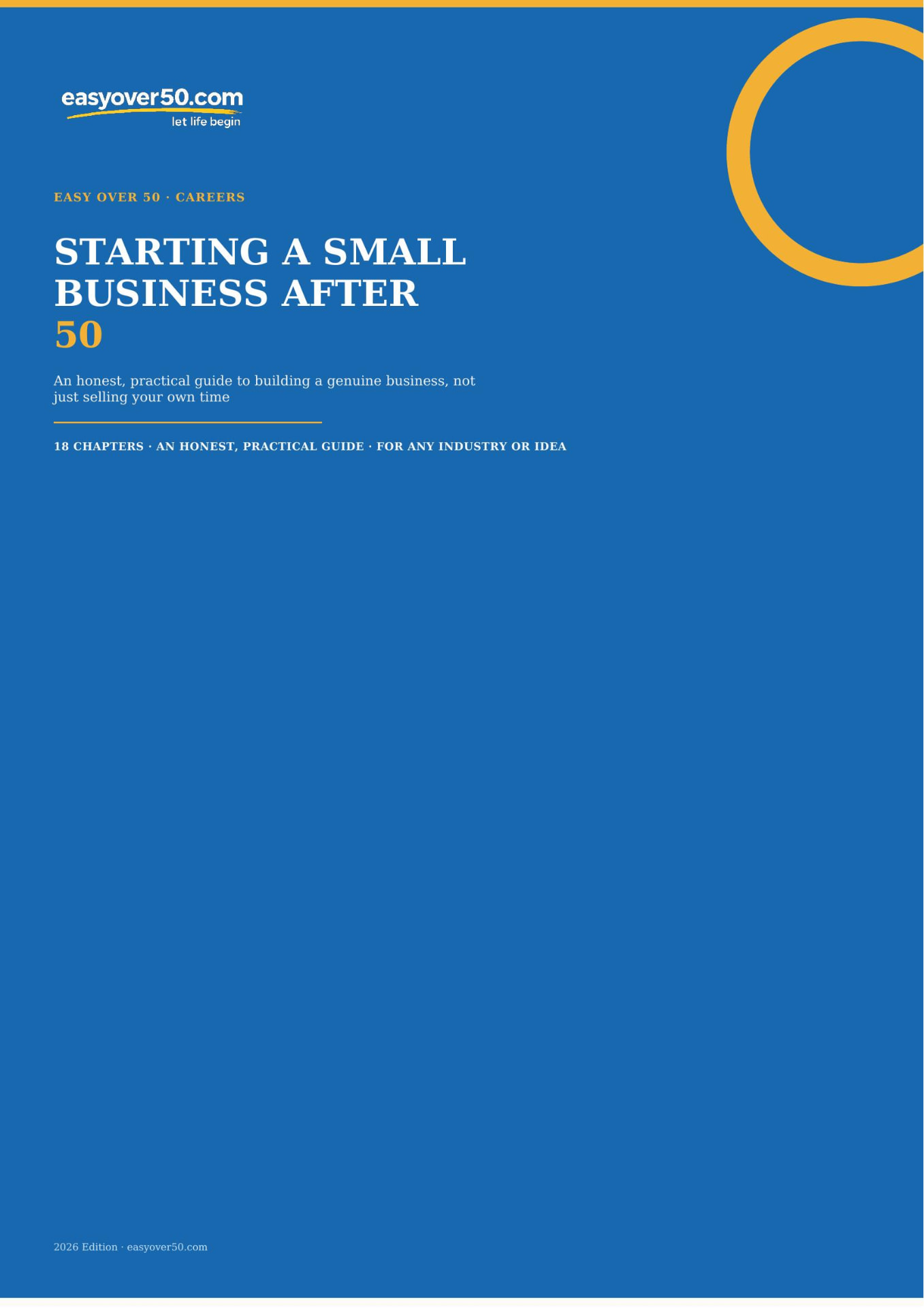 Cover: STARTING A SMALL BUSINESS AFTER 50