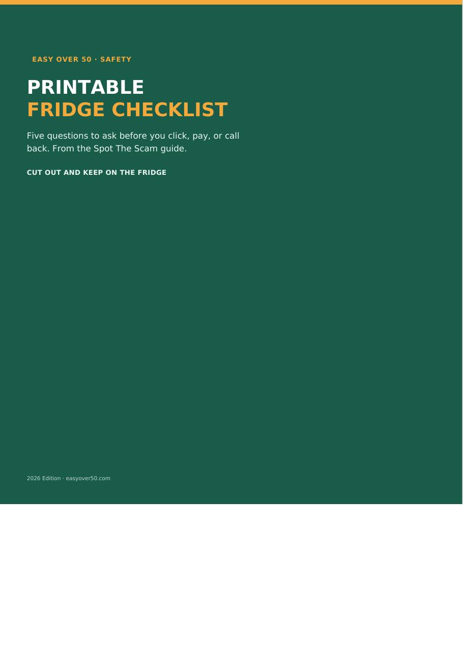 Cover: Printable Fridge Checklist