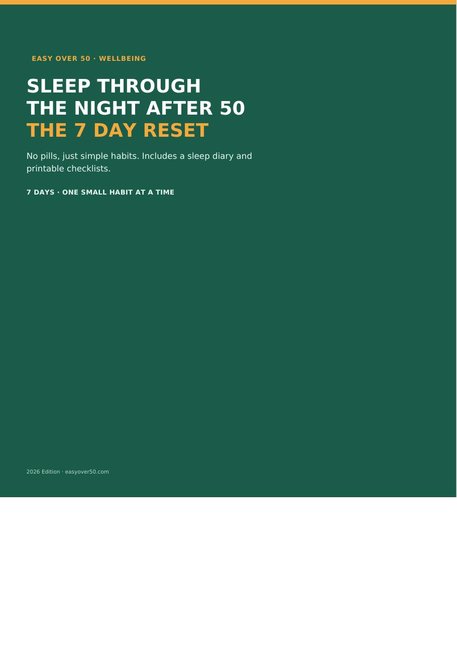 Cover: SLEEP THROUGH THE NIGHT AFTER 50: THE 7 DAY RESET