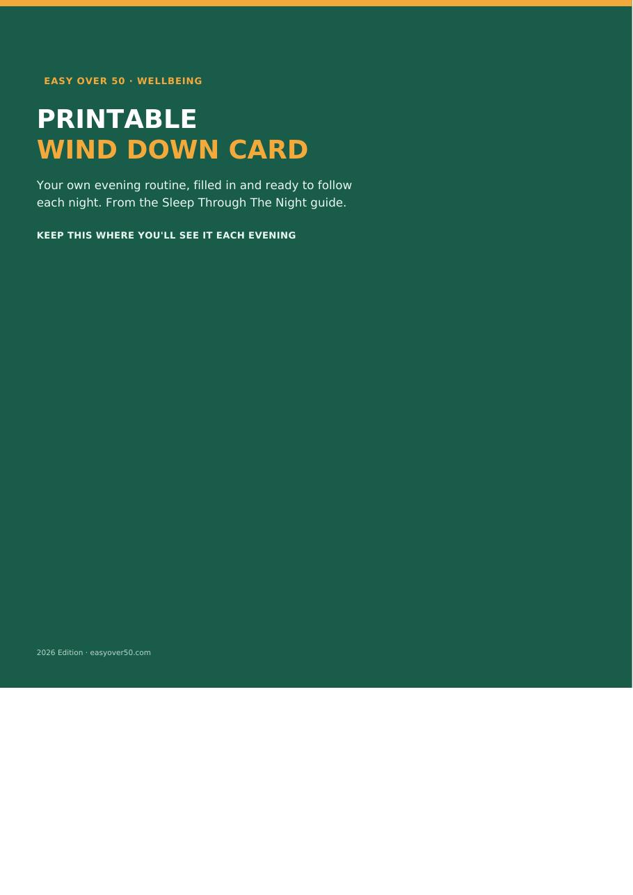 Cover: Printable Wind Down Card
