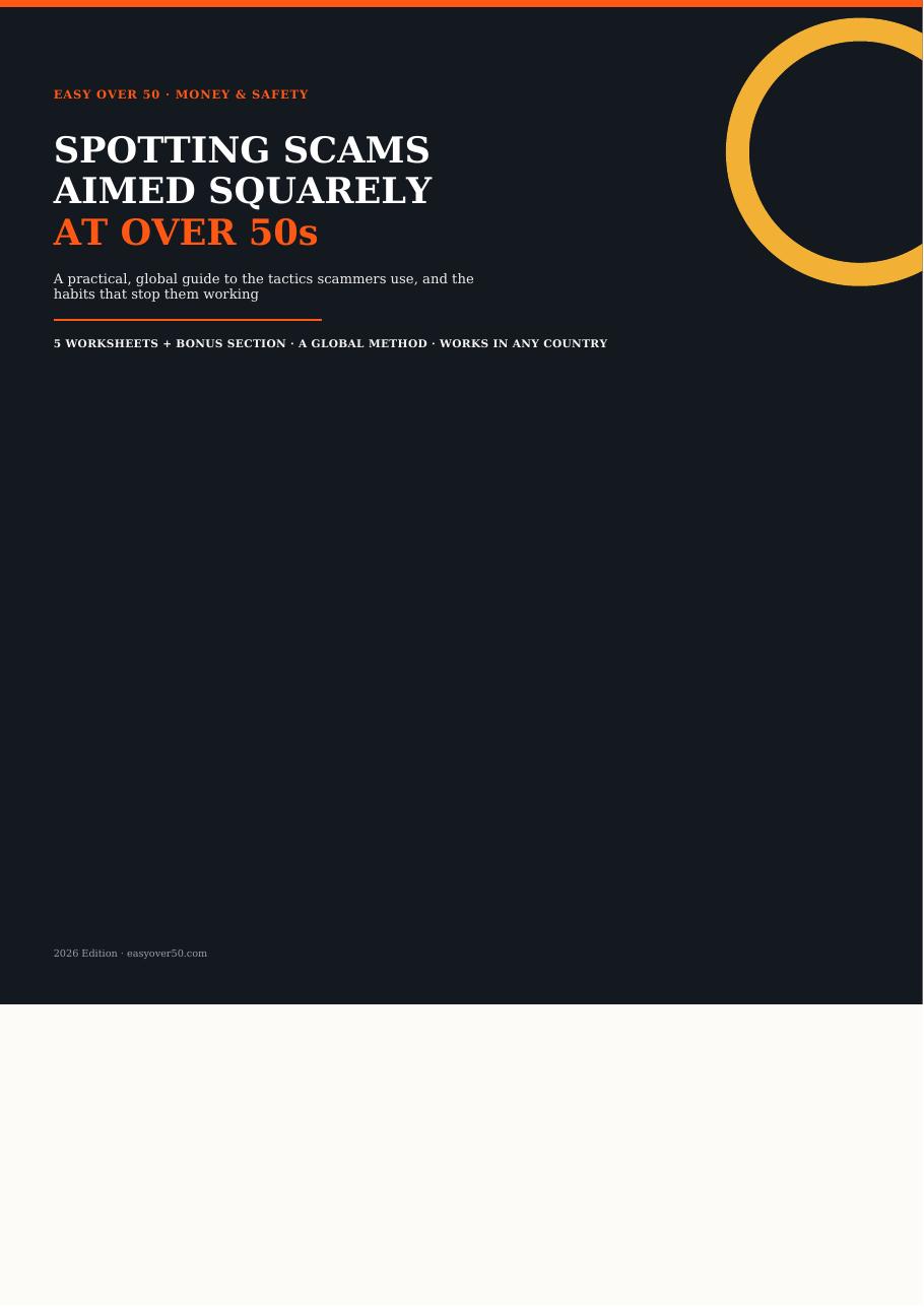 Cover of Spotting Scams Aimed Squarely At Over 50s