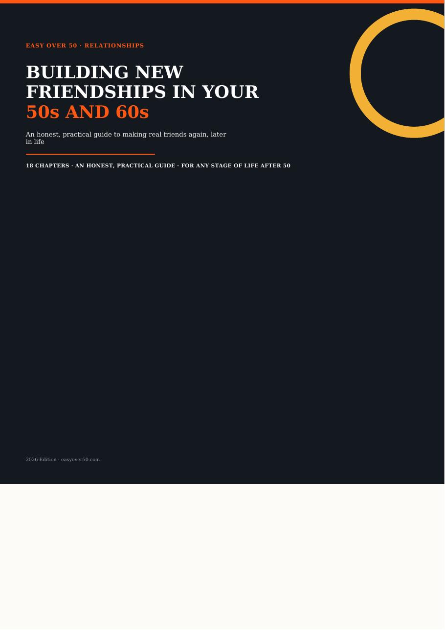 Cover of Building New Friendships In Your 50s And 60s